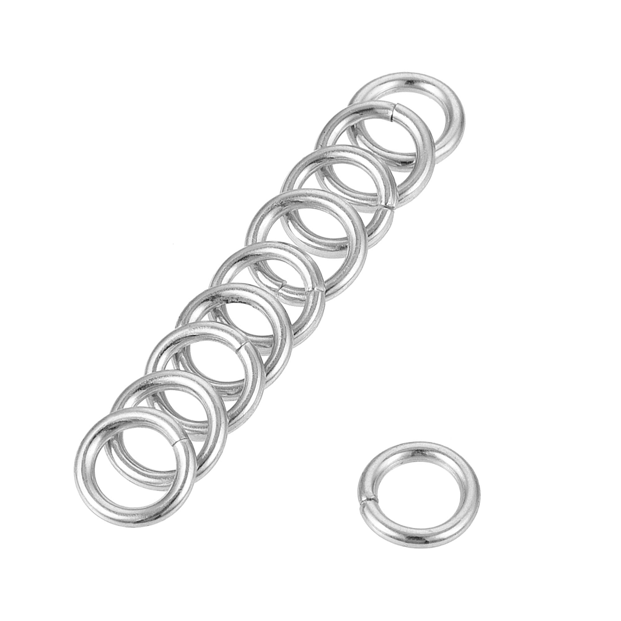  uxcell 0.2(5mm) Metal O Rings 1.2mm Thick Non-Welded