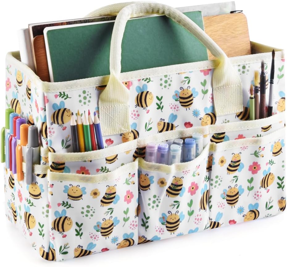 EWEICHEN Craft Organizer Tote Bag Art Storage Caddy with