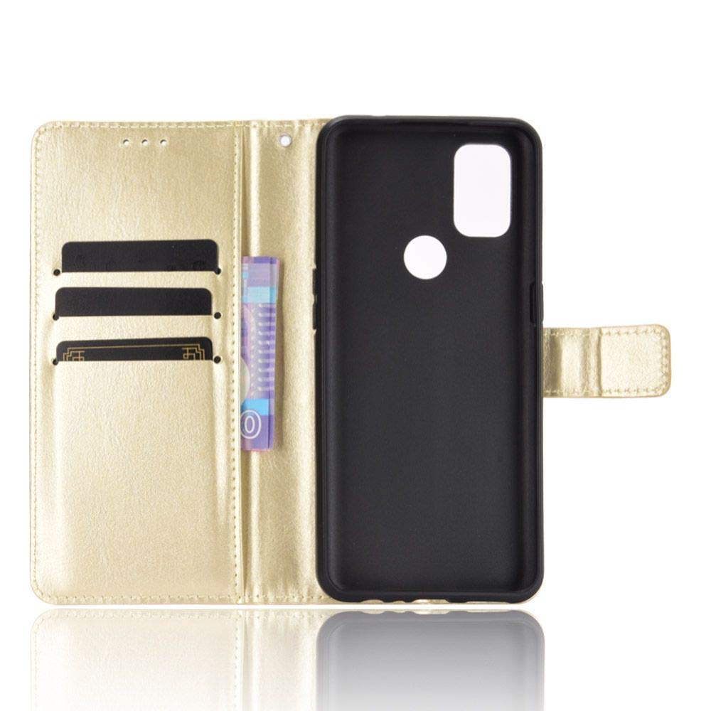 Brand Set Custodia per OnePlus Nord N10 5G Custodia a portafoglio in ecopelle con chiusura magnetica sicura e funzione staffa, adatta per OnePlus Nord N10 5G (giallo