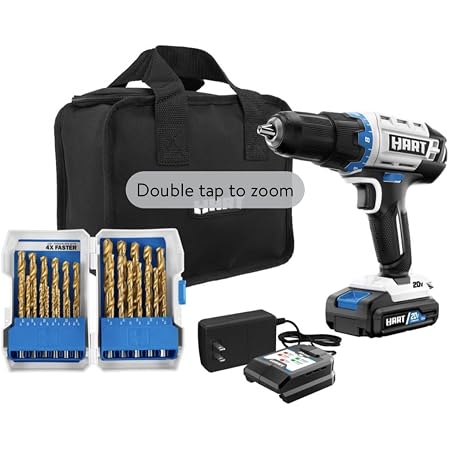 Amazon.com: Hart HPCK202B Kit de taladro inalámbrico de 20 voltios y combo  de impacto con 2 baterías de iones de litio de 1,5 Ah y 20 voltios :  Herramientas y Mejoras del Hogar