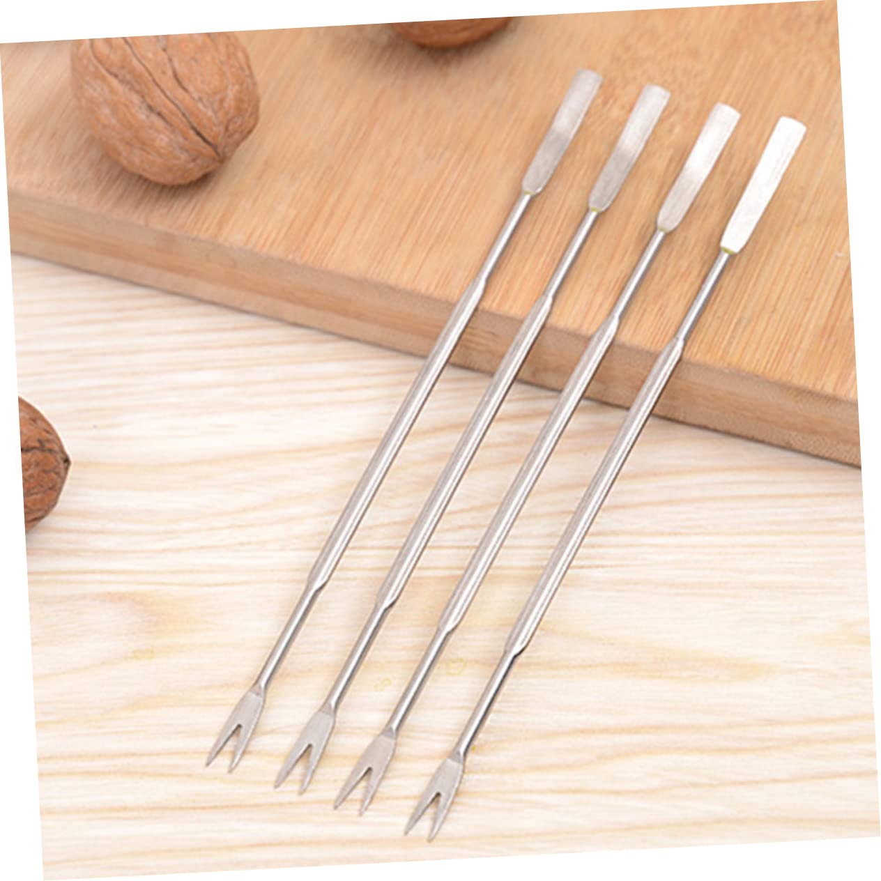 Gatuida Ensemble D’Outils pour Fruits De Mer Casse-Noisette Et Ouvre-Homard en Alliage De Zinc Robuste Et Fourchettes INOX 12 Pièces, La Cuisine Et Dégustation Crustacés, 6 Casse-Noix 6 Fourchettes