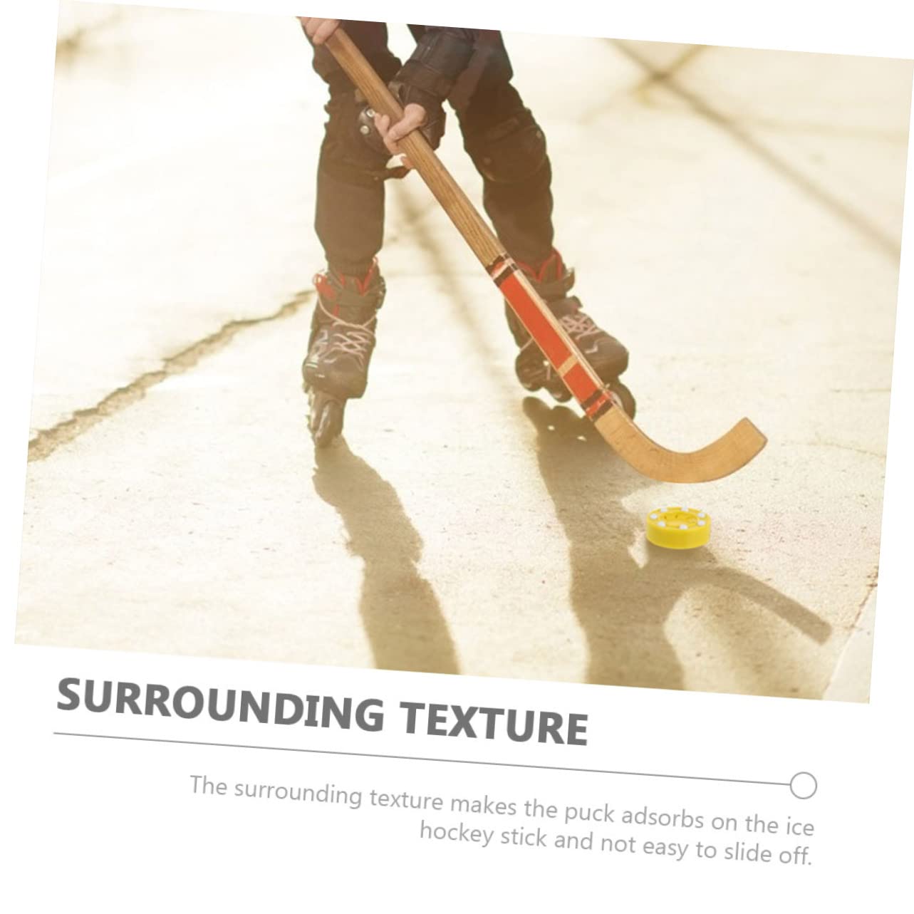 TOGEVAL Professional Training Hockey 2pcs Abs Plastic Ice Hockey for Boys and Girls Adults