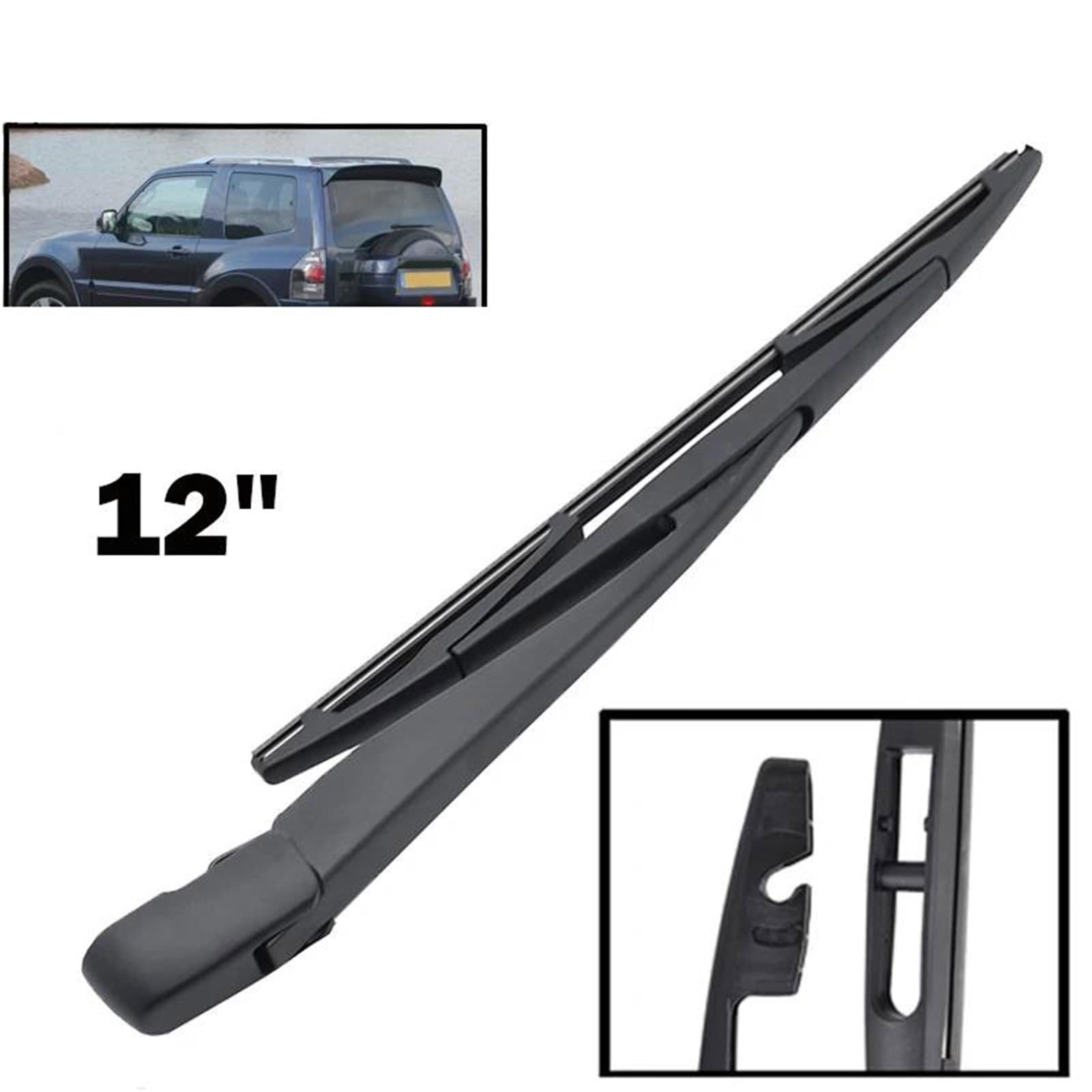 Kit Set Braccio E Spazzola Tergicristallo Posteriore da 12" per M&itsubishi per Pajero per Shogun per Montero V80 2007-2021 Parabrezza Parabrezza Finestrino Tergicristallo