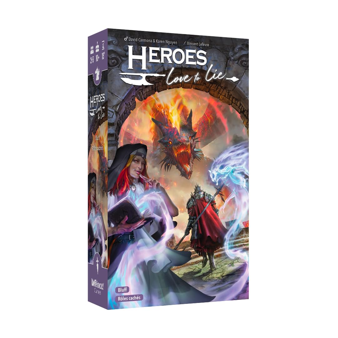 Blackrock Games Heros Love to Live - Card Game - Tactical Party Game for 2 to 5 Players from 10 Years old - Deduction, Hidden Role, Reflection, Secret Identity - - Unfriendly Games