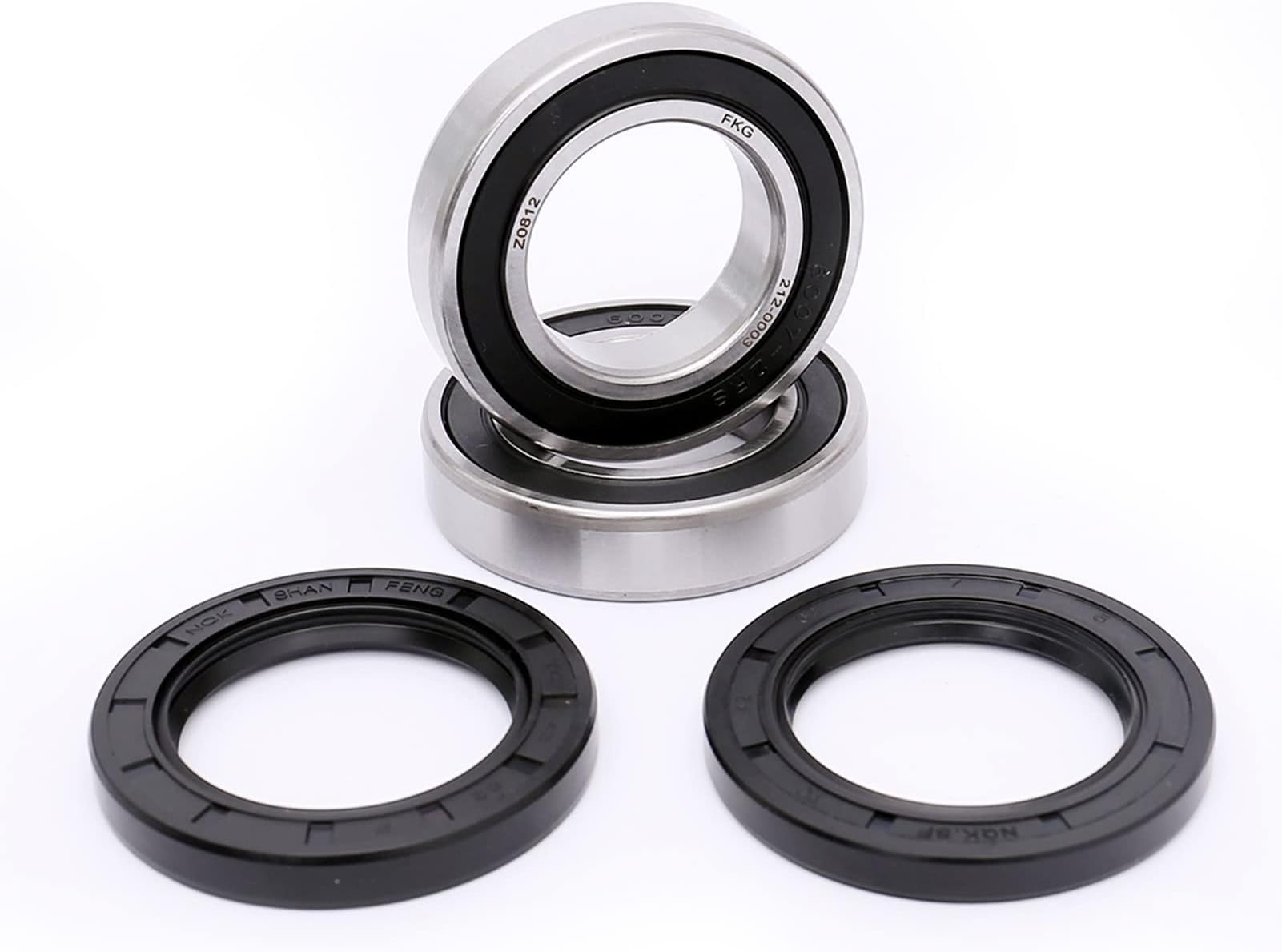 FKG Rear Axle Wheel Carrier Bearings and Seals Kit fit for 1989-2006 YFZ350 Banshee, 2003-2006 YFS200 Blaster, 2001-2005 Raptor 660
