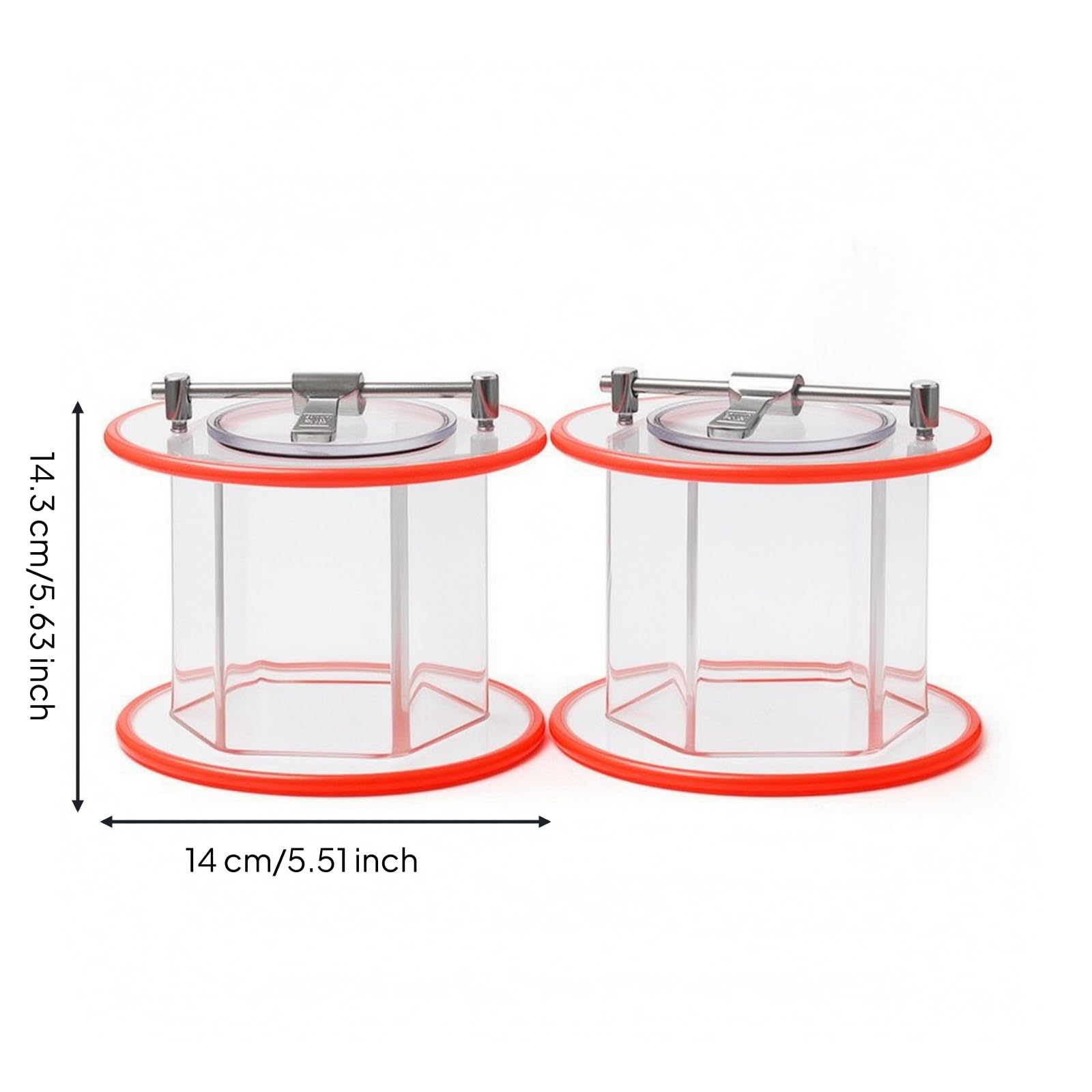 Tamburo di Ricambio Trasparente Tamburo con Coperchio Ermetico Barile per Orafi, Artigiani, Laboratorio, Officina , KT1320 Doppio Secchio