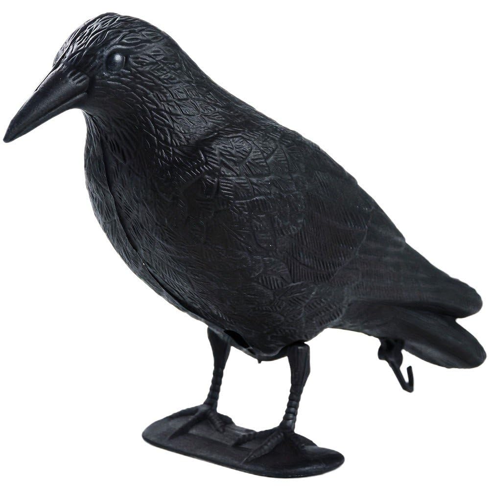 Fituenly Black Halloween Crows Decoration Simulation Crow Raven Ornament Plastic Crow Bir Model Animals Figures Home Garden Decoration