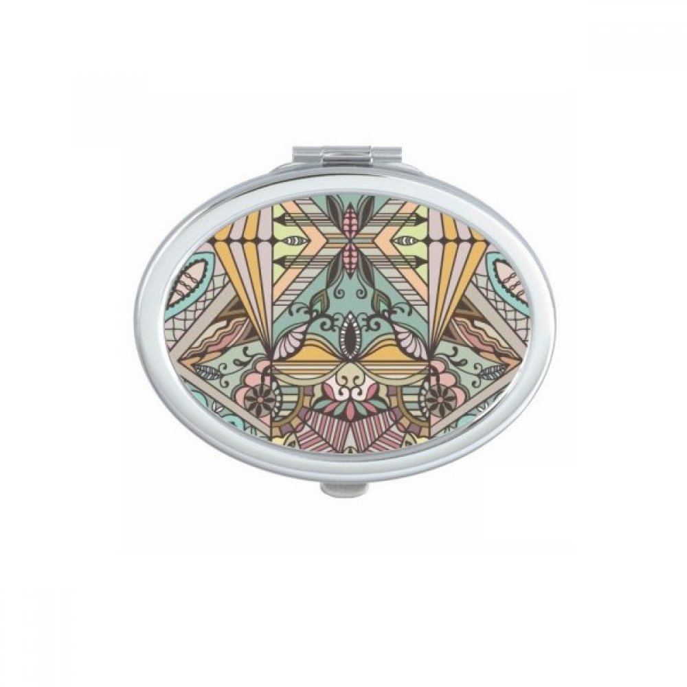Miroir compact de maquillage portable ovale style rococo petit miroir de poche