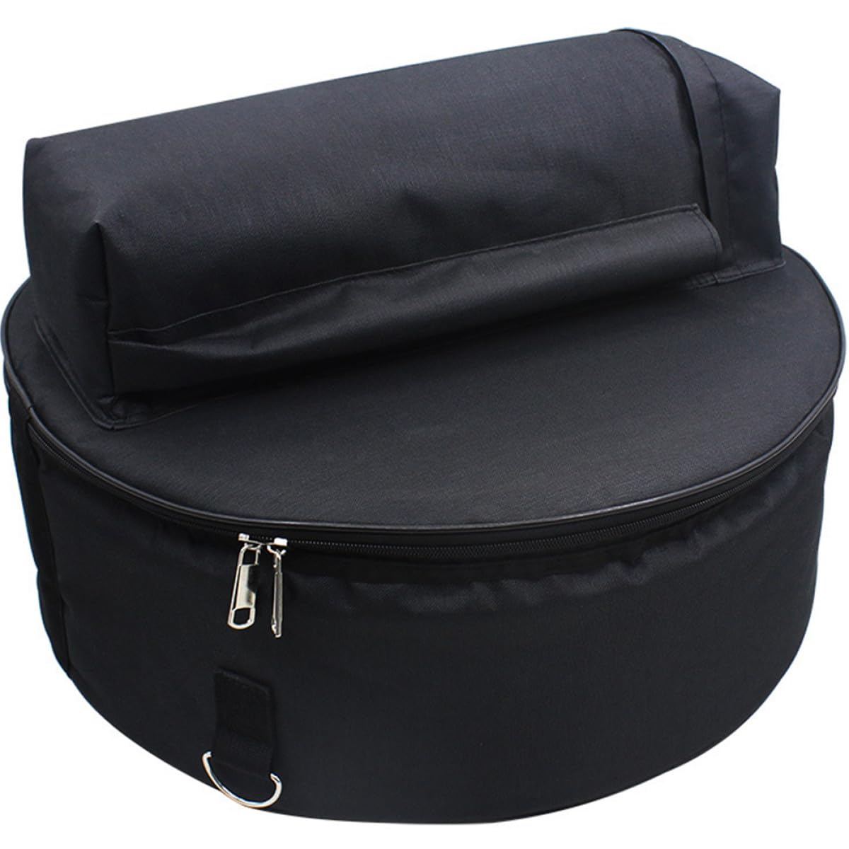 Toddmomy Bolsa para Instrumentos Musicales Pequeña de Tela Oxford Negra, Estuche Portátil Acolchado para Caja de Batería con Asa y Mochila de Transporte para Músicos Viajeros