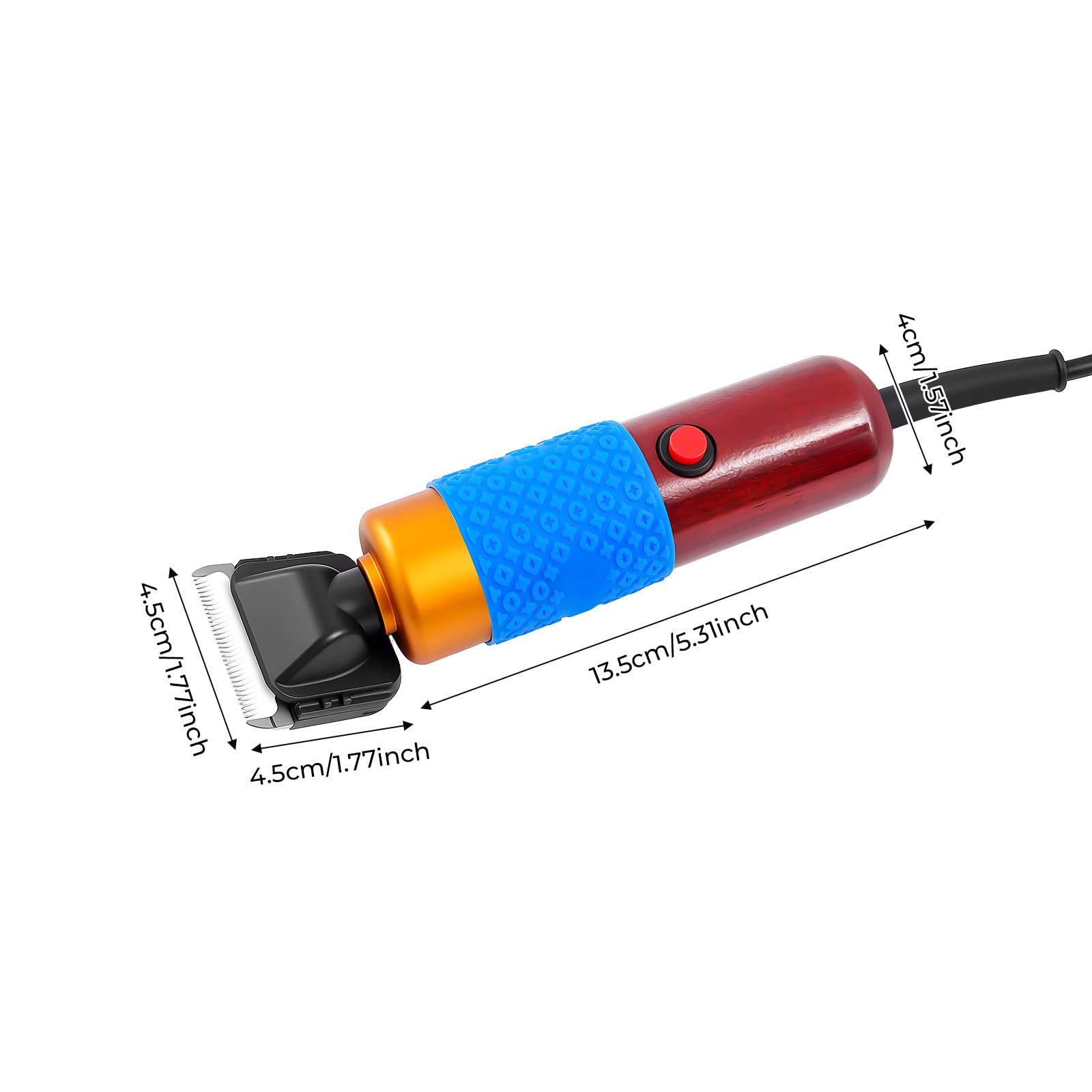 Afeitadora Profesional para Mascotas 200W para Perros Gatos Mascotas a Batería 1000-6600RPM Cable de Alimentación de 3M para Mascotas de Todo Tipo de Pelaje con 4 Peines