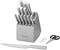 Vista 6 de KitchenAid Gourmet Knife Block Set with Built-in Sharpener, 15-Piece, Stainless Steel