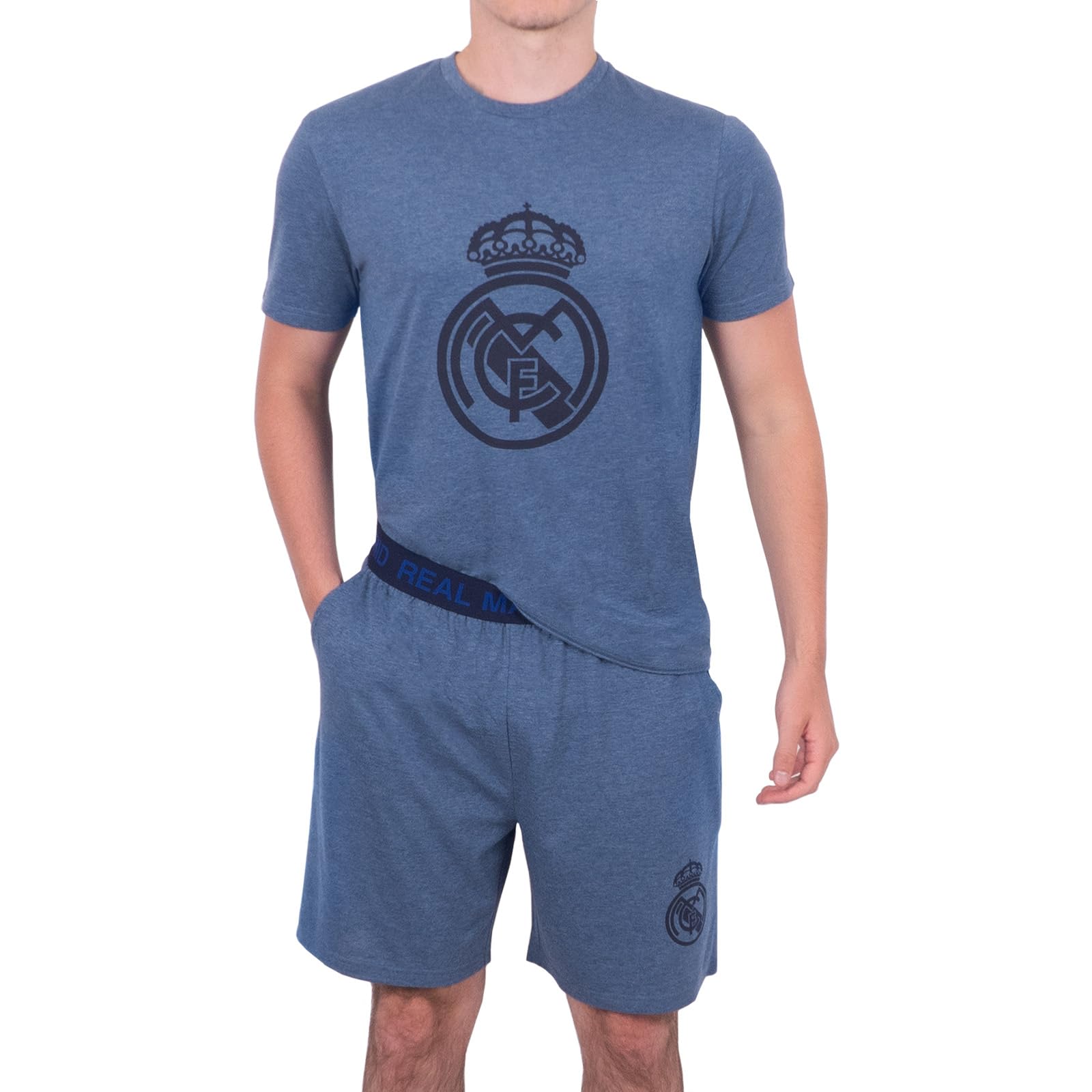 Real Madrid Mens Pyjamas Short Loungewear Set Official Football Gift