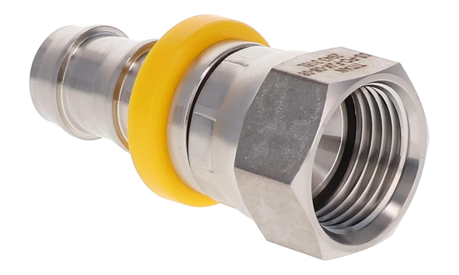 TITAN FITTINGS | SS-PO-FJX-16-16 | 1" Hose x 1" 37° JIC (1 5/16"-12 Thread) Female Swivel- Stainless Steel