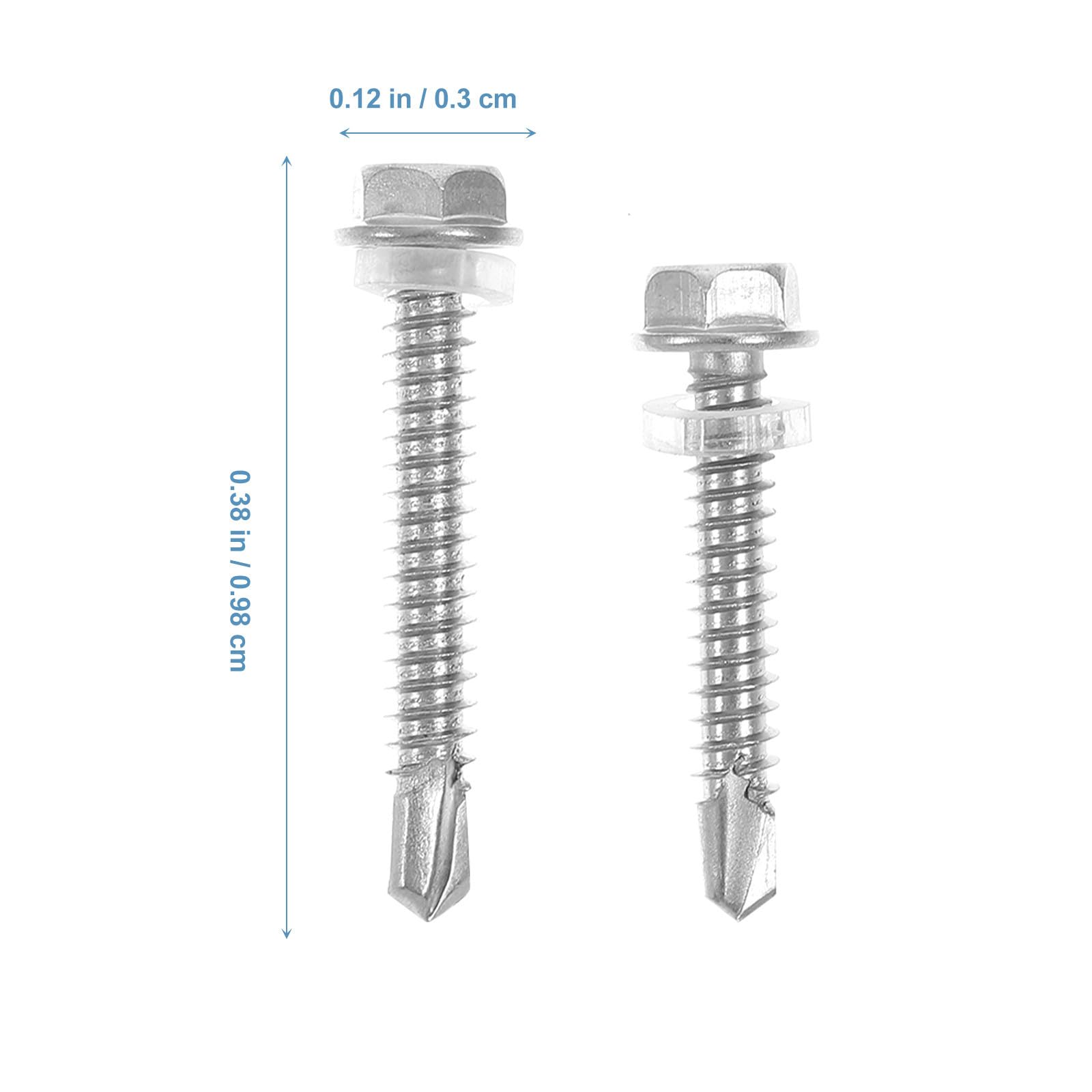 ibasenice 100 Piezas Kit Surtido de Tornillos Autorroscantes de Acero Inoxidable 410 Resistencia Corrosión y Buena Resistencia para Electrodomésticos y Maquinaria