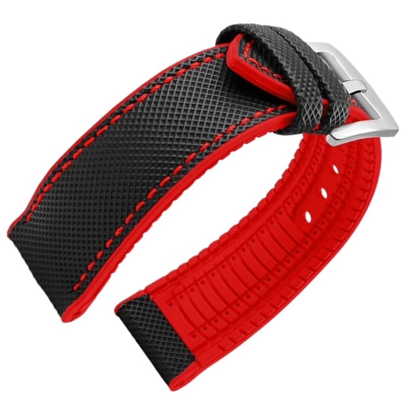 Cinturino in caucciù di nylon tela 20mm 21mm 22mm 23mm 24mm Accessori for cinturini di ricambio sportivi da uomo durevoli e casual
