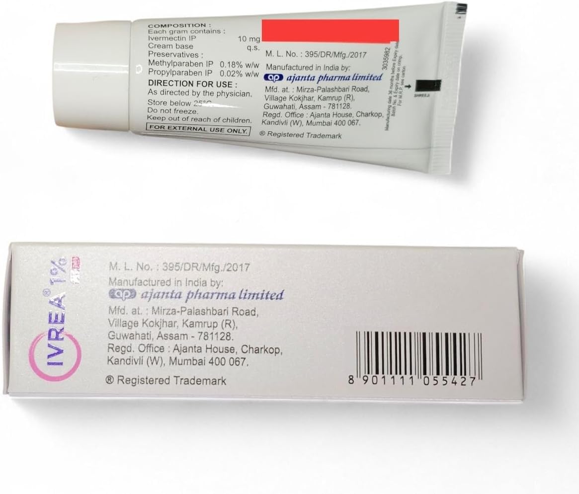 Ivrea 1% - 1 Tube - 30 g - for Rosacea - Pharmaceutical Grade