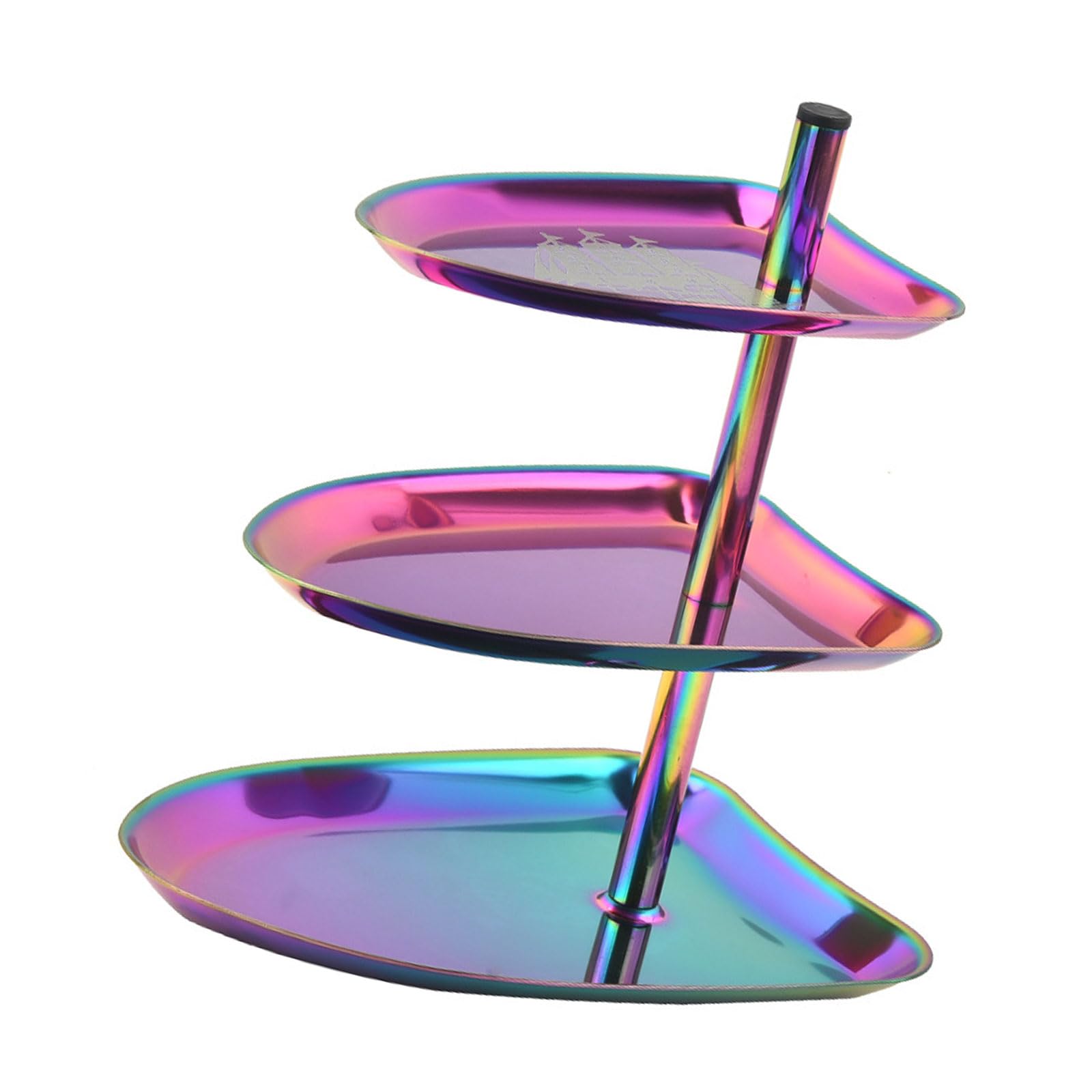 Xinsheinelry Space Saving Dessert and Snacks Holder Multilayer Cake Stand 430Stainless Steel Construction for Durability and Styles Dessert Presentation Plate