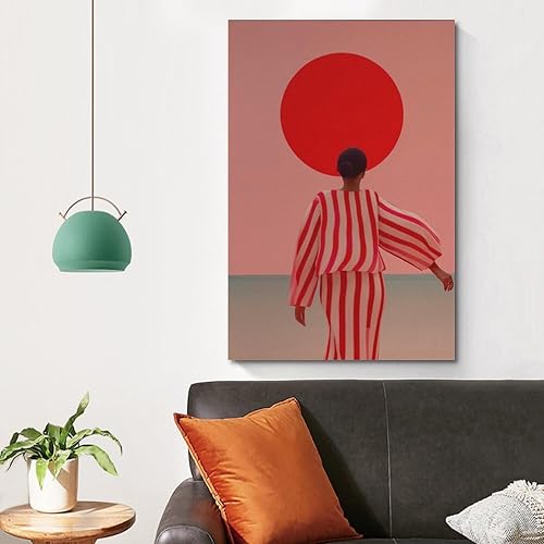 Miniatura 4 de 70s Retro Woman Print Canvas Painting Print Wall Art Modern Living Room Kitchen Posters Bedroom Room Aesthetics Decor 24x36inch(60x90cm)