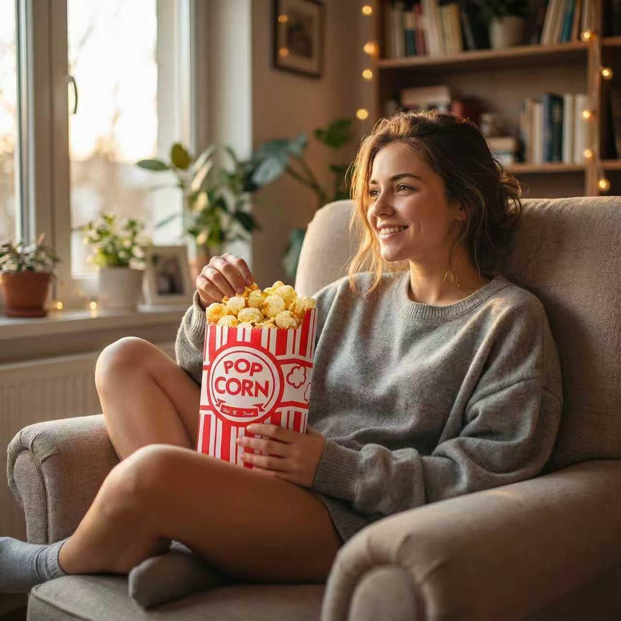 Paper Popcorn Bags,120 Pack 1oz Popcorn Bags Individual Servings, Popcorn Bag Bulk for Popcorn Machine,Movie Nights Pop Corn Bags
