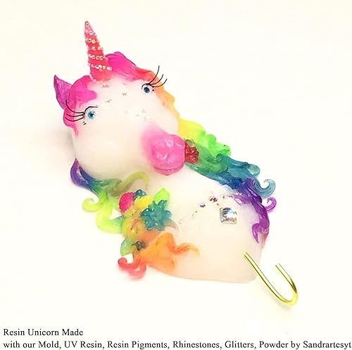 Miniatura 6 de Molde de silicona de resina epoxi con cara de unicornio para collar de cabujón de tótem animal espiritual, collar y colgante, fabricación de joyas,