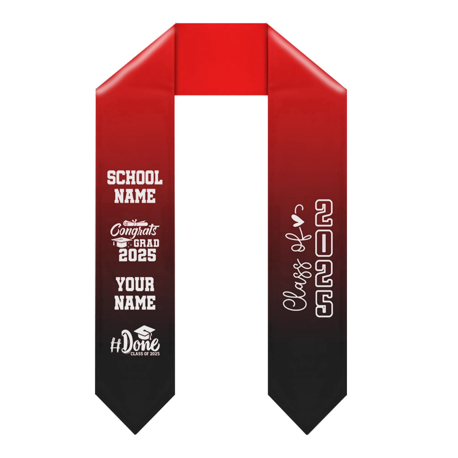 Custom Graduation Stole Class of 2025, 70