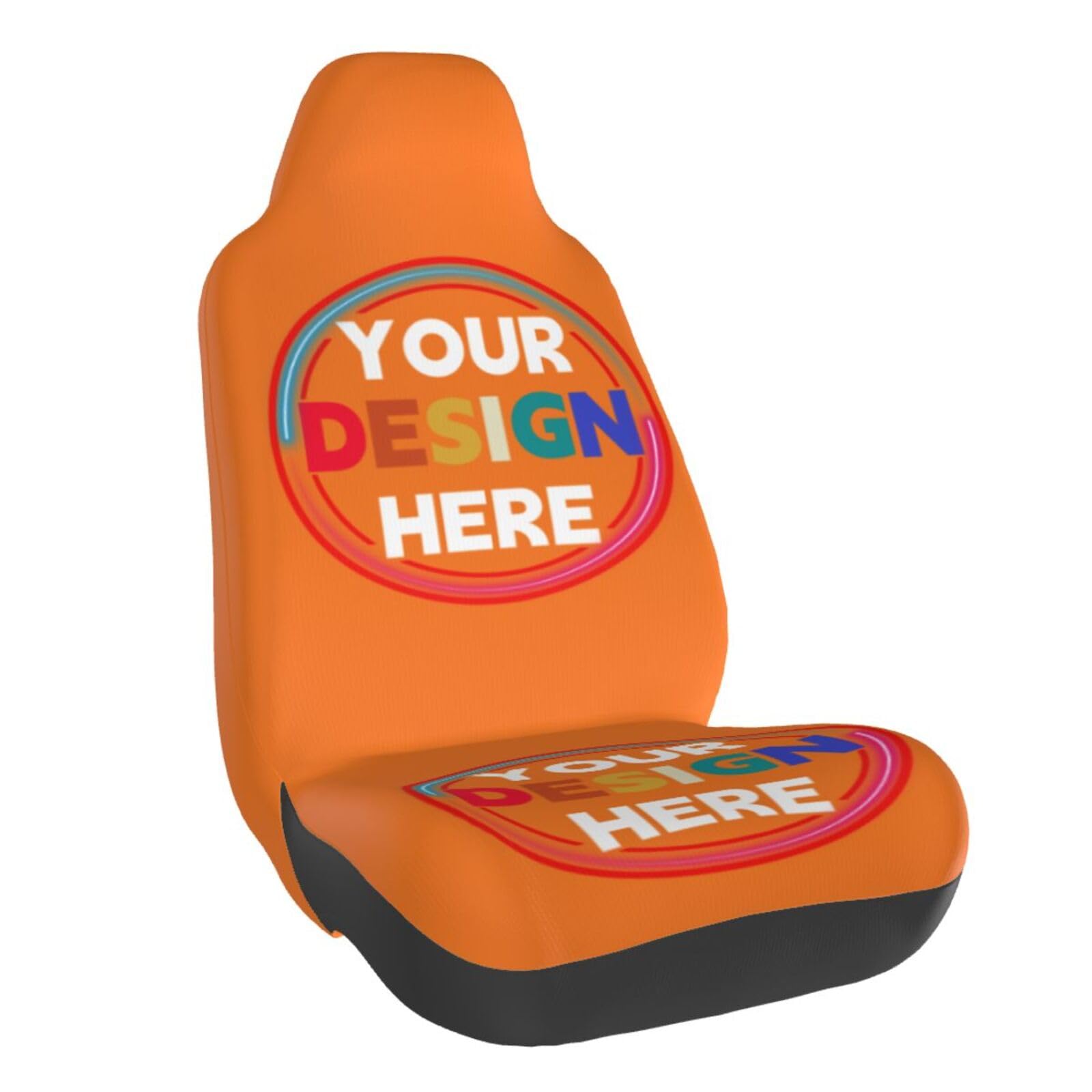 1 Pack Custom Car Seat Covers Front Seats Add Your Text Photo Picture 1 Pcs Funny Personalized Car Seat Covers for Women Men Auto Trucks SUV Easy to