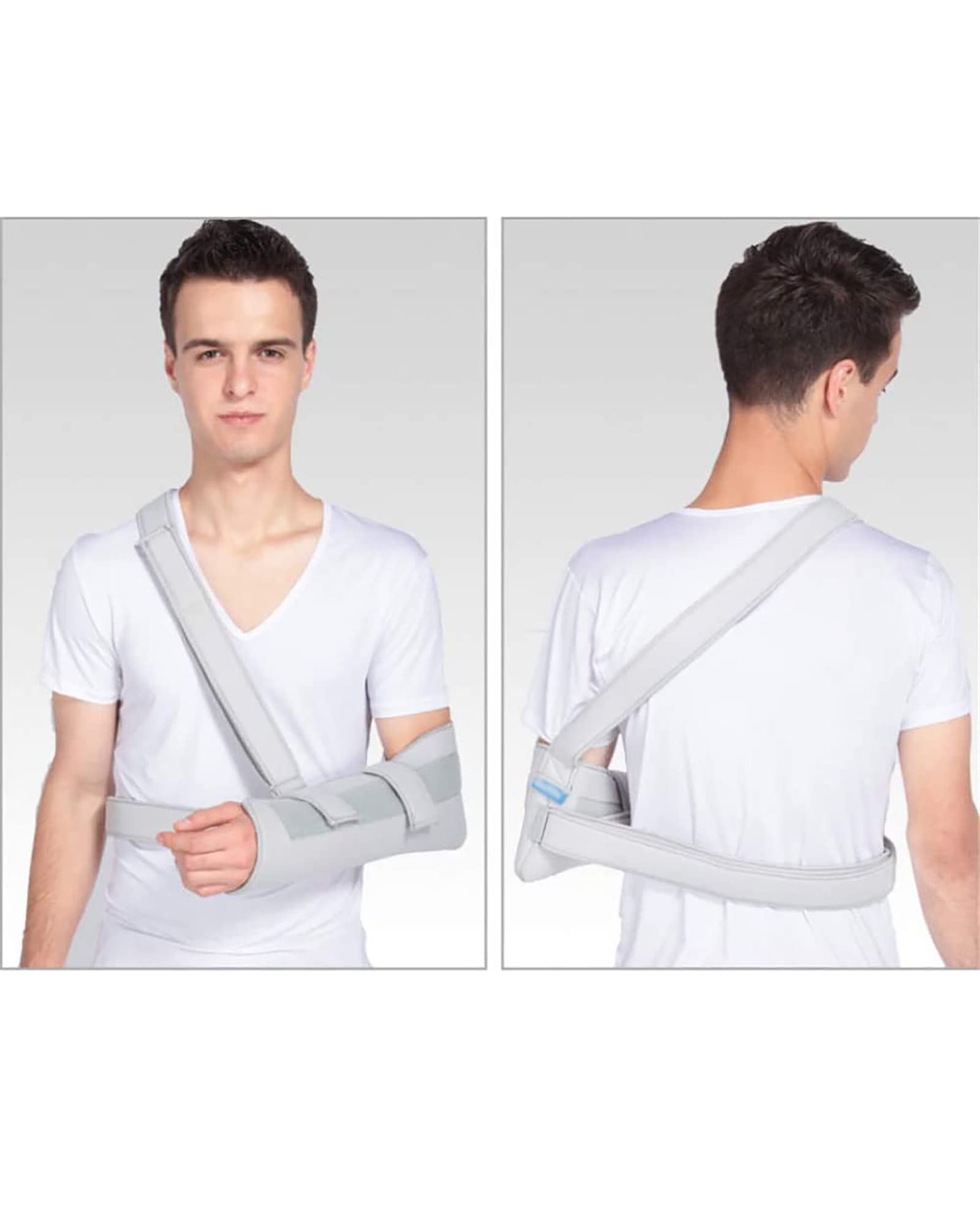 Eslinga de brazo ajustable para antebrazo, muñeca, codo, correa de soporte, inmovilizador de hombro ligero, soporte de recuperación de lesiones para fracturas rotas