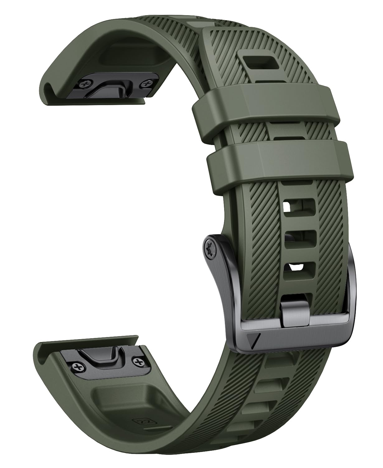 NotoCity Compatible Fenix 5 Band 22mm Width Soft Silicone Watch Strap for Fenix 5 Plus/Fenix 6/Fenix 6 Pro/Fenix 7/exip/Forerunner 935/945/Approach S60/Quatix 5