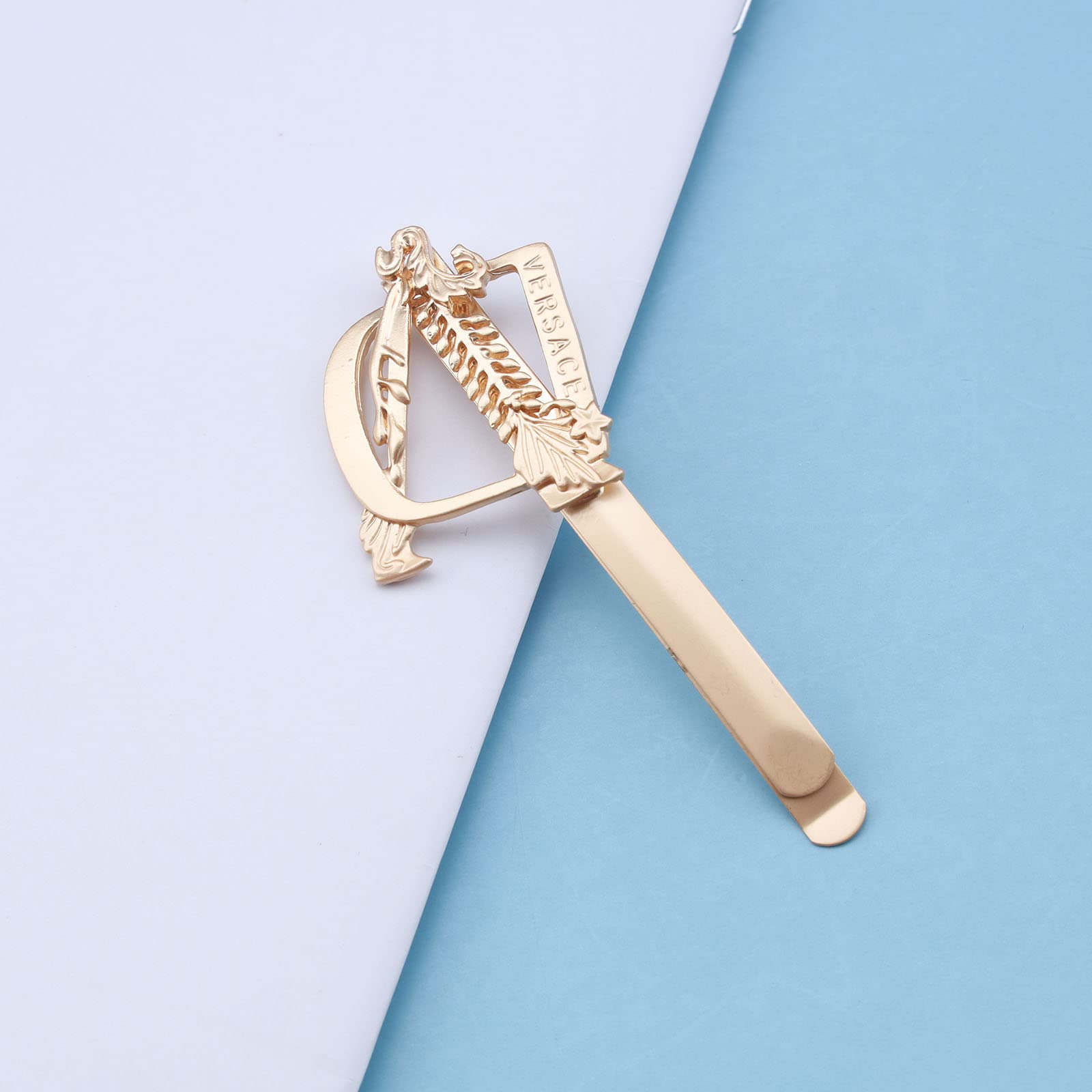 Iaceble Gold Letter V Hair Clip Barrette Metal Letter V Side  display picture 2