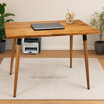 Doğal Ağaç Masif Kütük Masa Ahşap Çalışma Masası Ofis Masası 60cm X 120cm (Ağaç Ayak)