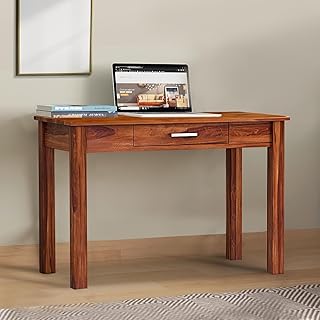 HARISHU HANDICRAFT Sheesham Wood Study Table with Drawer Storage Solid Wood Writing Table Computer Desk for Home Office Li... Price In India