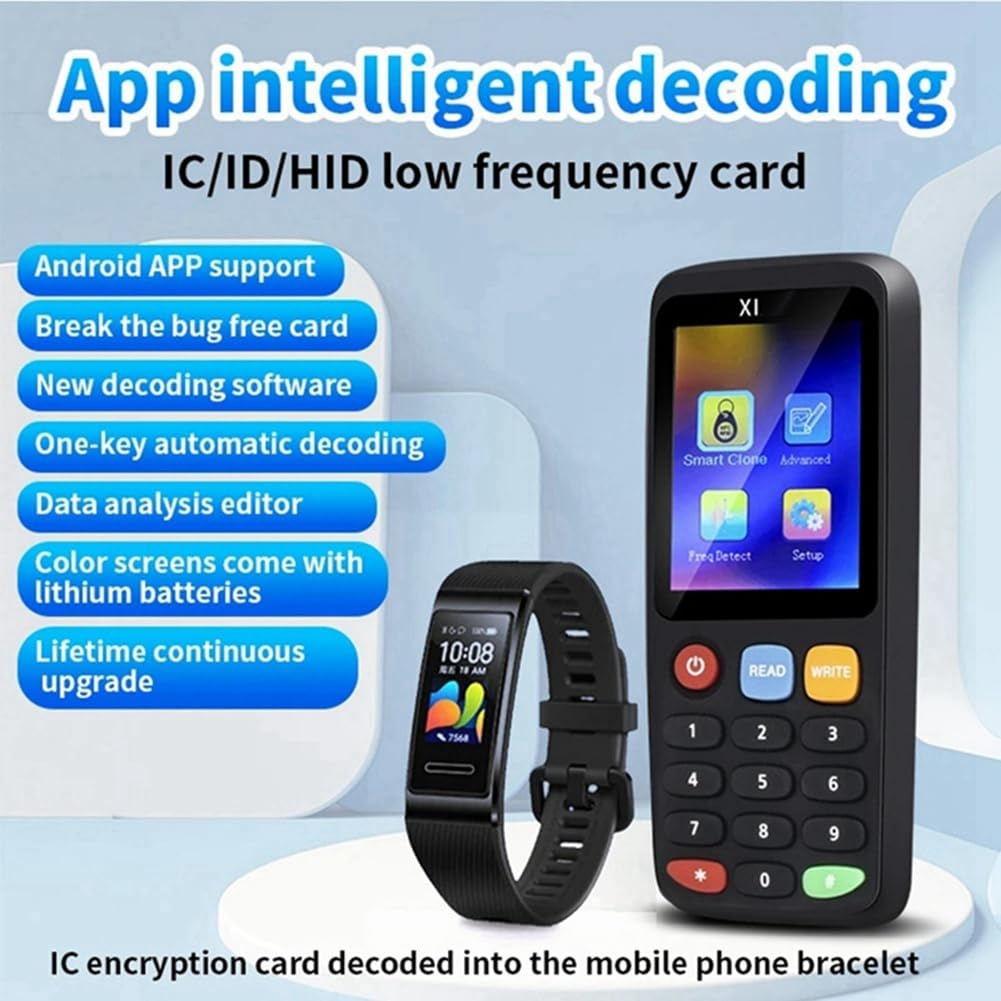X7 RFID Smart Chip NFC Décodeur Duplicateur Lecteur Écrivain + 5xCUID/UID Porte-Clés Étiquette Copieur 125KHz 13.56MHz Badge Clone Carte