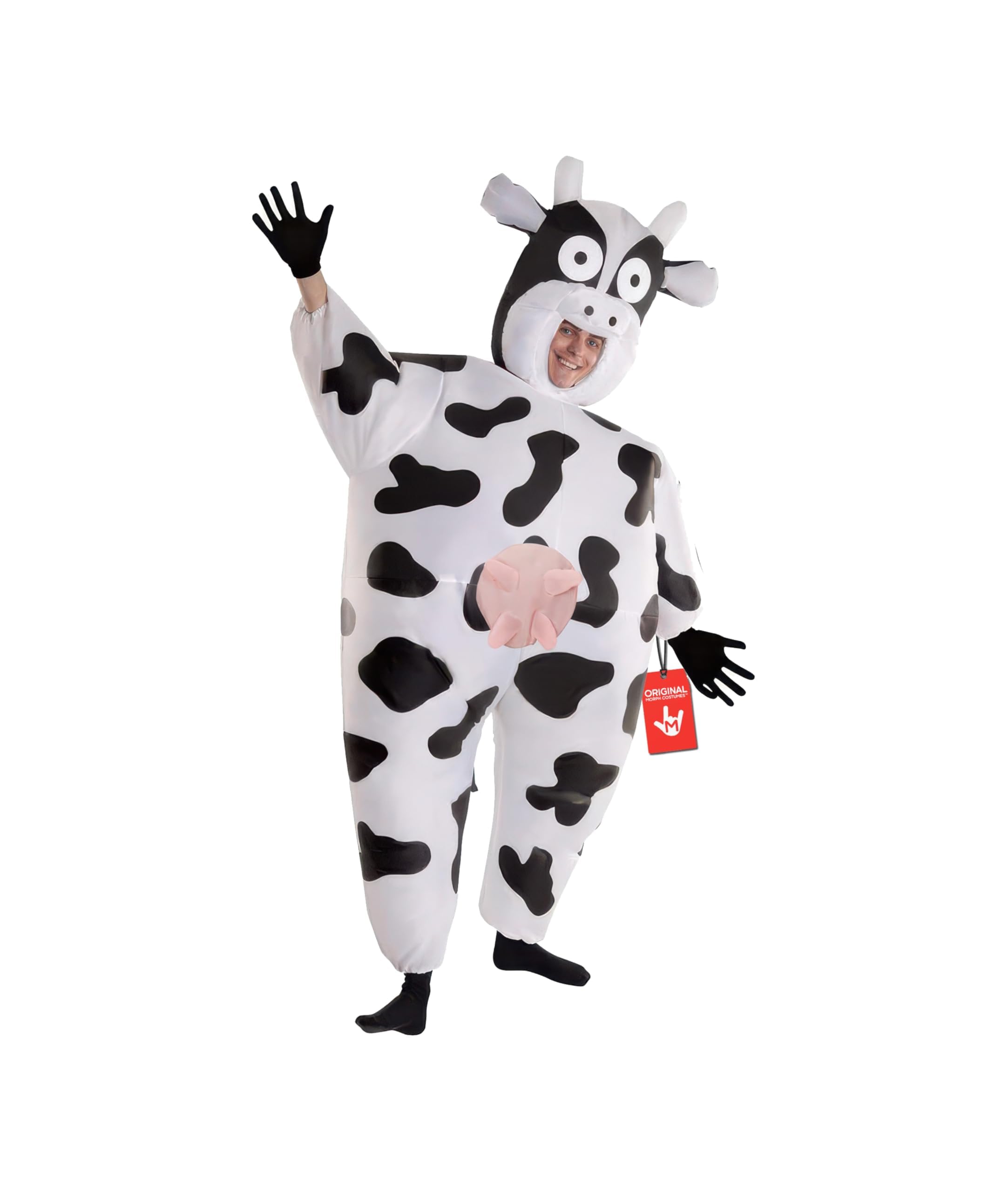 Morph Costumes Costume Mucca Gonfiabile - Vestito Carnevale Adulto, Abito Divertente per Feste, Halloween e Eventi Speciali