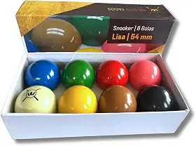 Jogo 8 Bolas Sinuca Snooker Regra Brasil 54 mm Rei dos Tacos