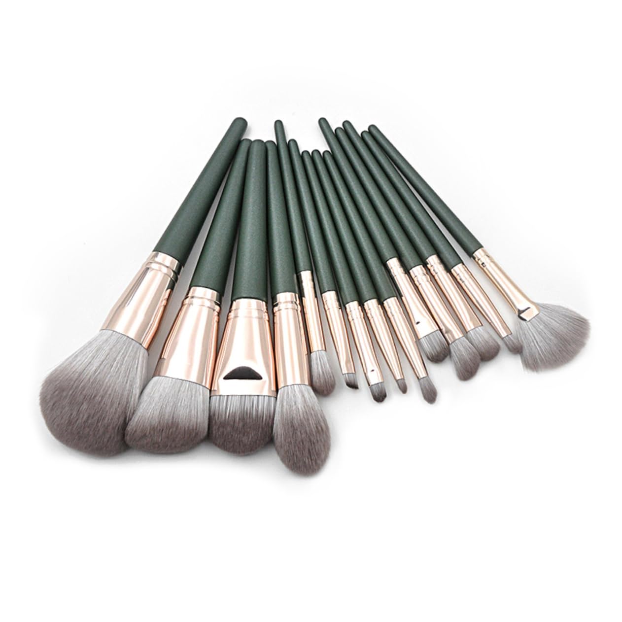 COHEALI 28stücke Teiliges Kosmetikpinsel-set Mit Holzgriff Professionelle Make-up-pinsel Aus Künstlichen Fasern Schwarzgrün Für Foundation Und Pudrige Anwendungen Für Täglichen