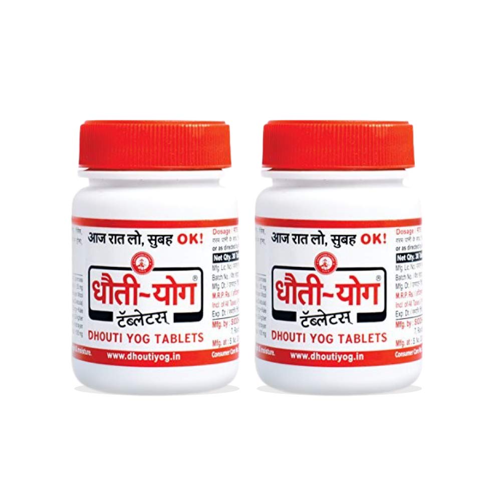 Dhouti-Yog Ayurvedic Constipation Relief Tablets – Ayurvedic Natural Remedy for Digestion, Acidity & Piles – 100% Herbal Formula – 30 Tablets (Pack of 2) (B07DGSP1B1) Amazon Price History, Amazon Price Tracker
