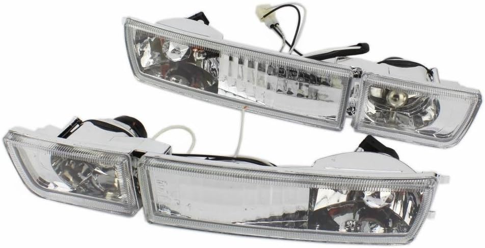 Generic Front Bumper Clear Lens Fog Light Signal Lamp Set for VW Golf Jetta MK3 1993-98