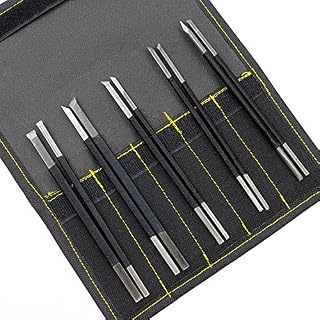 CSLU 10Pcs Manganese Steel Chisel Set Stone Carving Knife Artist Woodworkers Tools