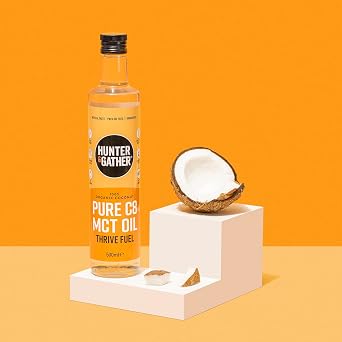 Hunter & Gather Pure C8 MCT Oil 500ml | Used in Bulletproof & Fatty Coffee Seed & Vegetable Oil Glycerol Free