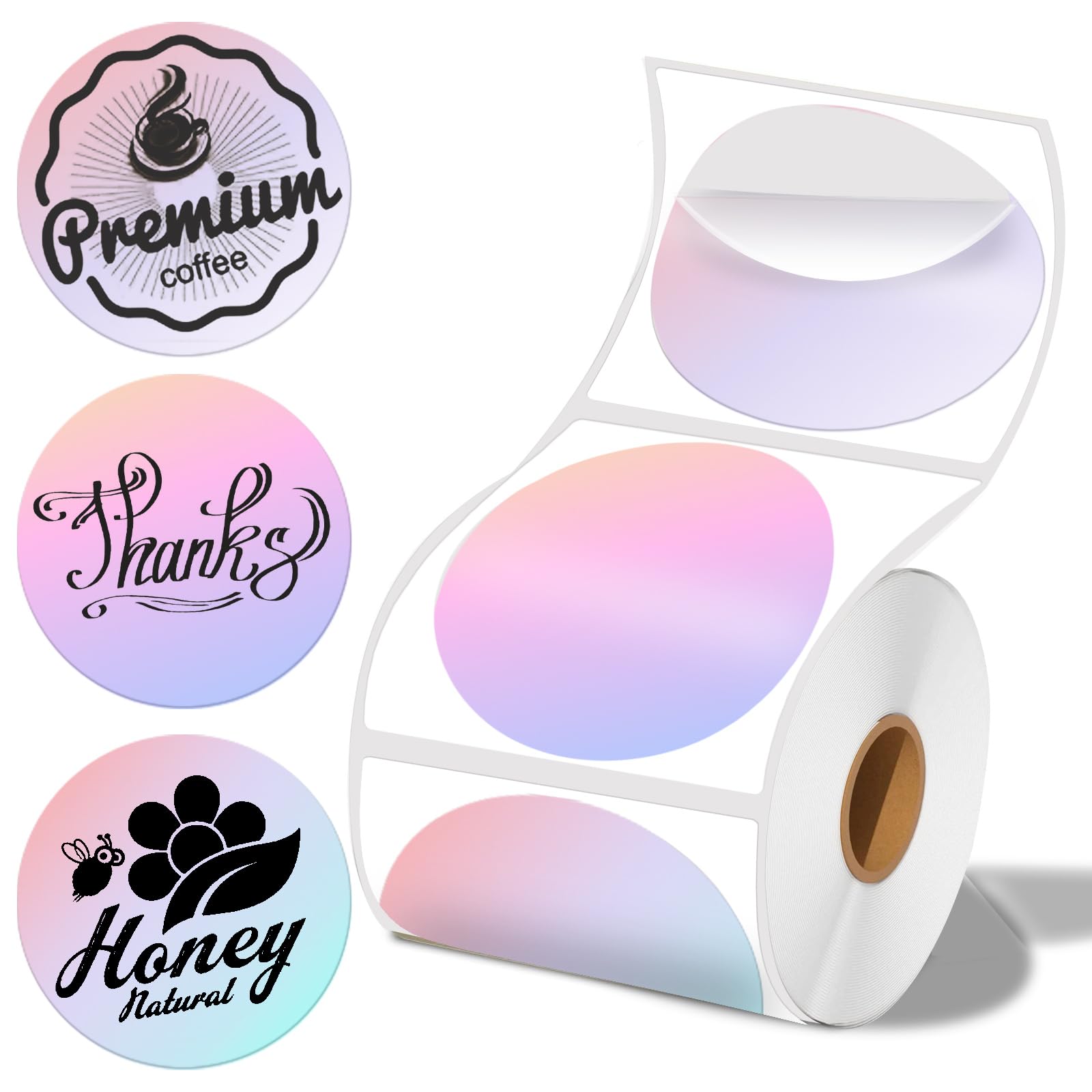 WONLABEL 2×2 Round Thermal Labels for T50M Pro/M110/M100/M220 Label Makers, 2 inch Stickers Thermal Printer Labels for Small Business Barcode &