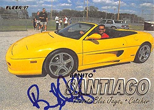 Sports Memorabilia Autograph Warehouse 301872 1997 Fleer Benito Santiago Autographed No.687 Baseball Card - Toronto Blue Jays