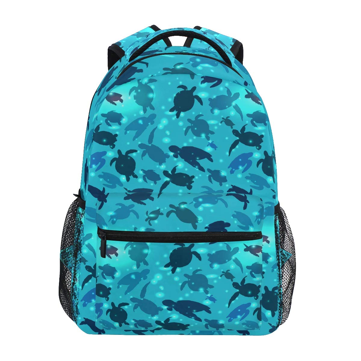 Qilmy Sea Turtle Laptop Backpack Waterproof College Students Bookbags Middle School Bookbag Computer Daypack for Teen Boys Girls