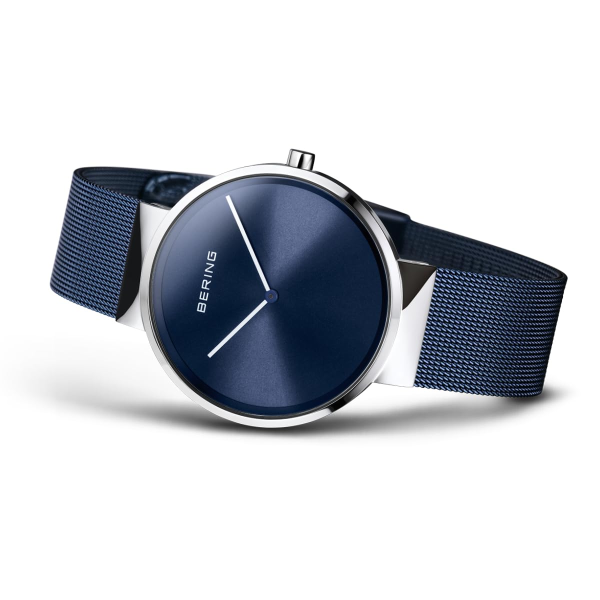 Bering Unisex Quarz Uhr | Armbanduhr 39 mm Edelstahlgehäuse und Zifferblatt | Milanaisearmband | Saphierglas | 5 ATM | 14539