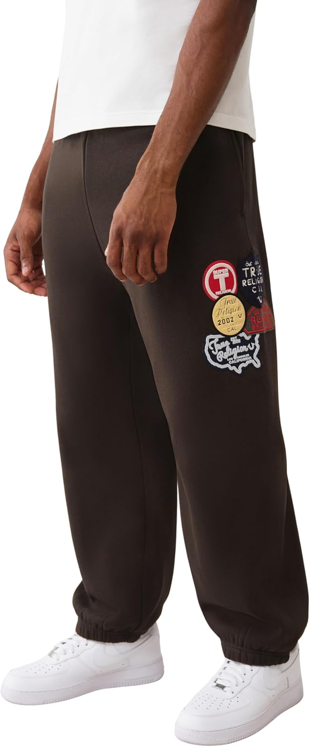 True Religion Men's Patch Vintage Baggy Joggers