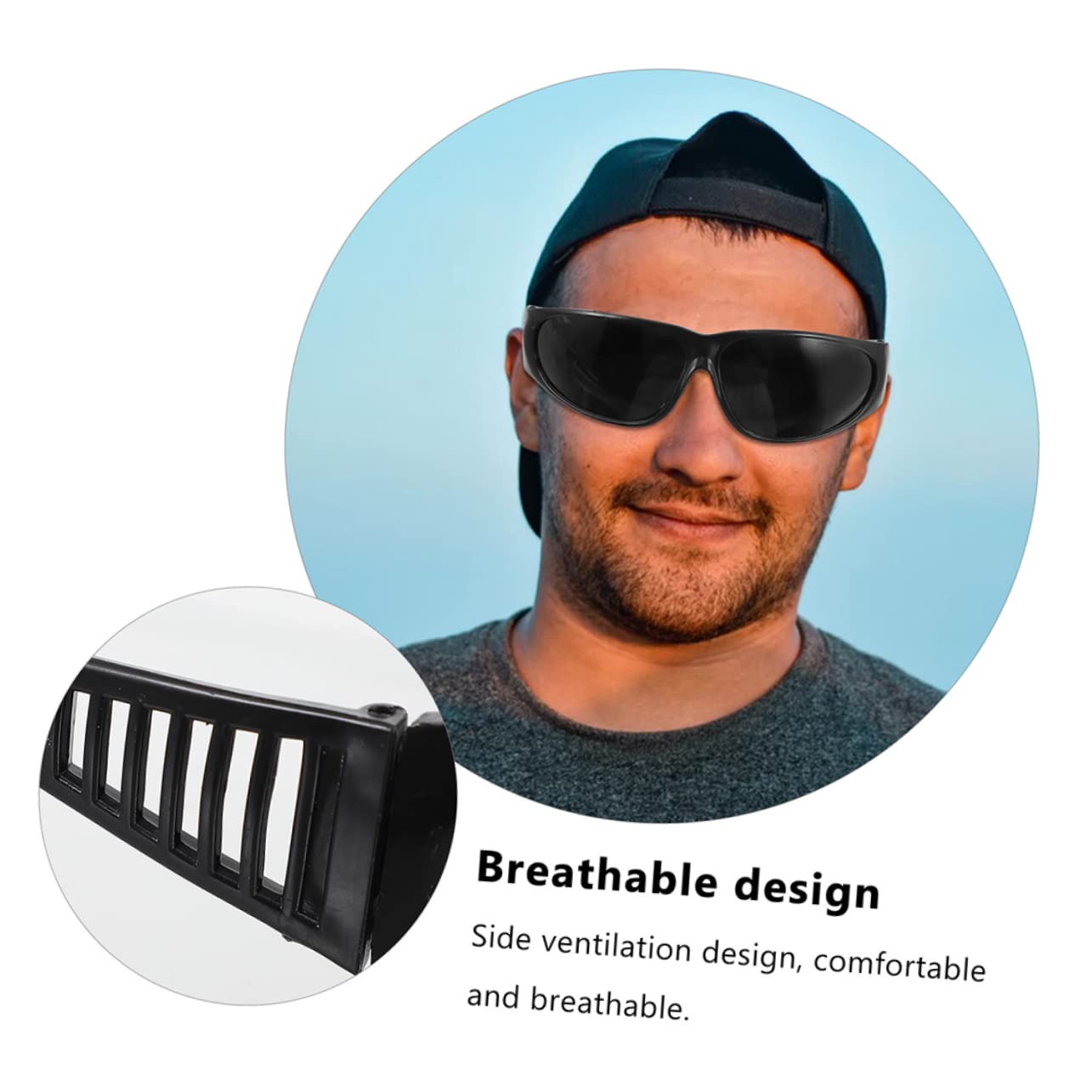 NUOBESTY Polycarbonat und ABS Schweißerbrille 10 Paar Schwarz
