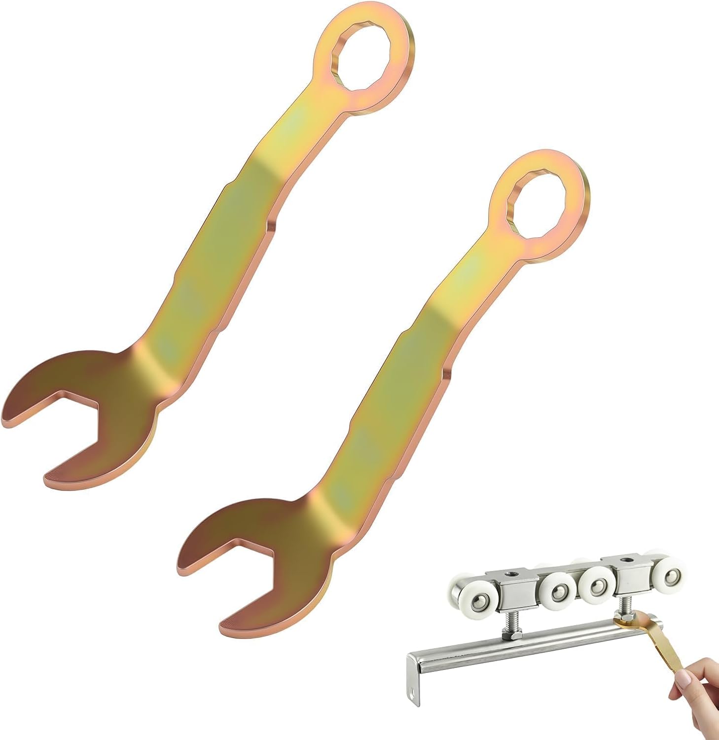 2PCS 3/8" Pocket Door Wrench, 3/8" Bi Fold Door Tool for Home Repair, Pocket‘s Door's Adjustment Wrench Pocket Door Tool N7164 for Home forr Hardware Repair 3/8-inch