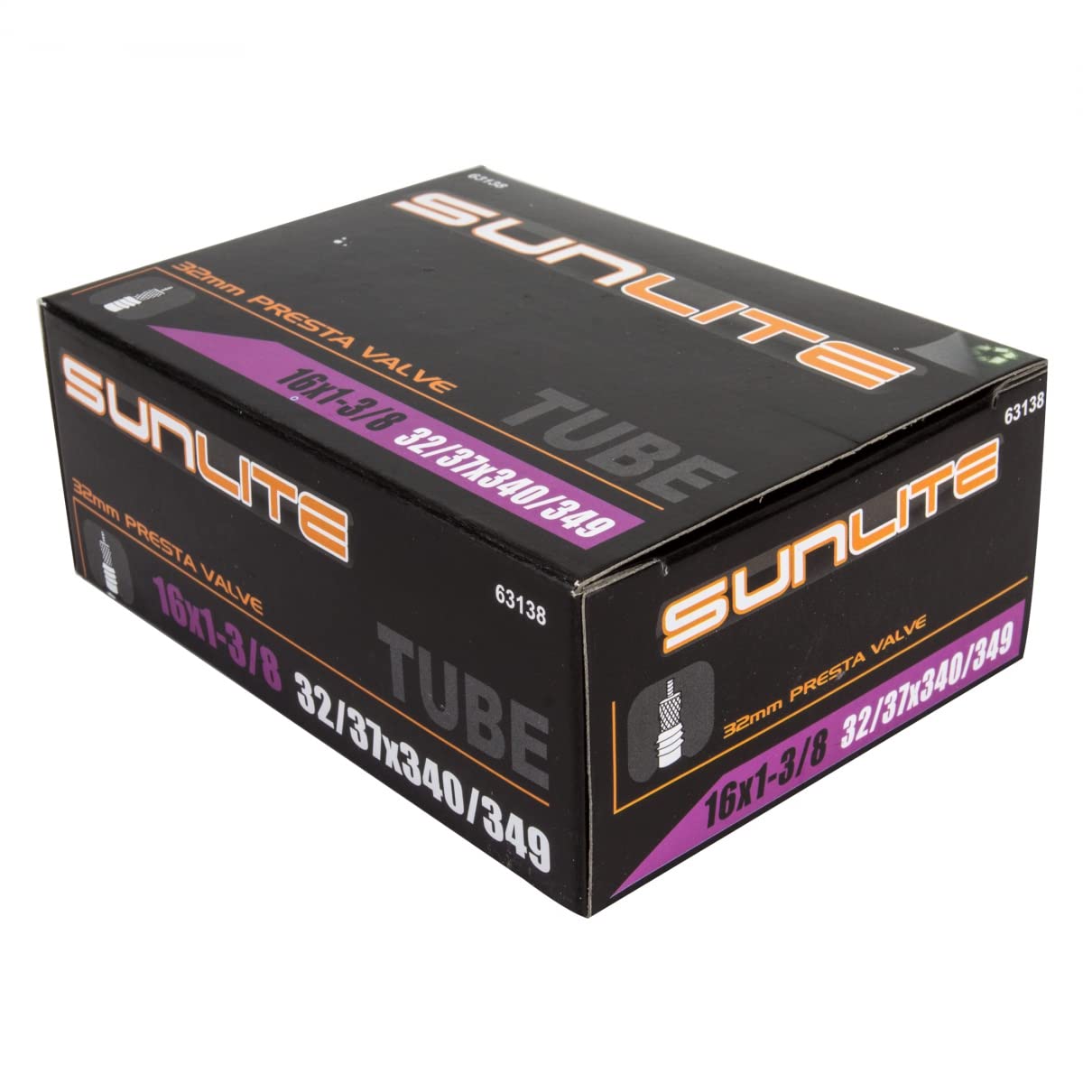 Sunlite Standard Presta Valve Tubes, 16 x 1.375" (349 x 25)