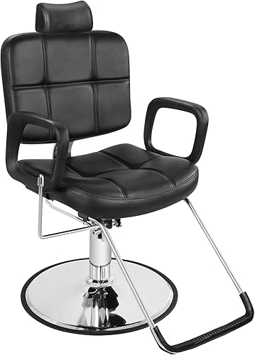 BarberPub Silla de peluquería hidráulica reclinable Salón Belleza Spa Champú Equipo 2059 (negro)