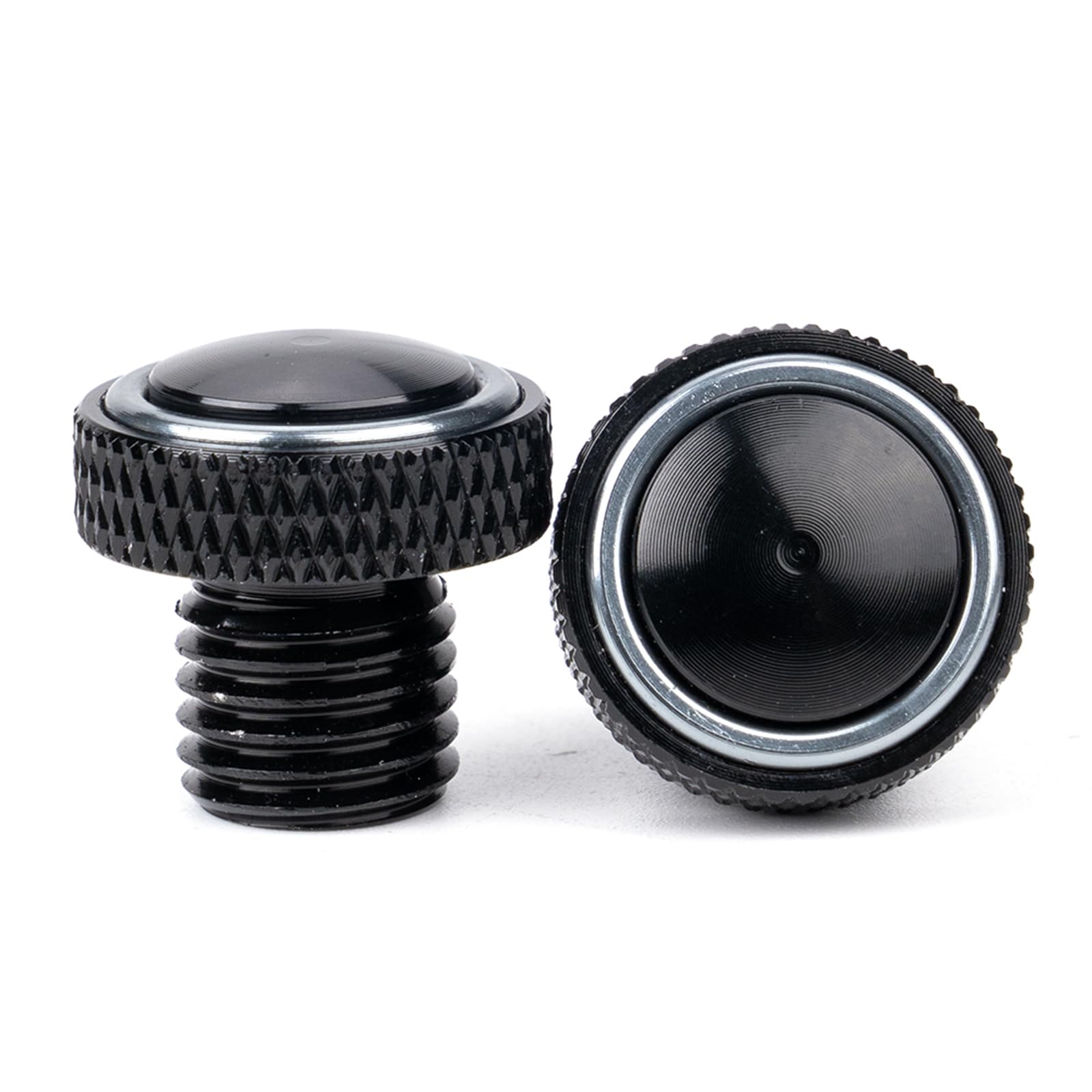 Bouchons De Rétroviseur De Moto – Aluminium 6063, M10, 17g – Noir/rouge – Protection Anti-poussière