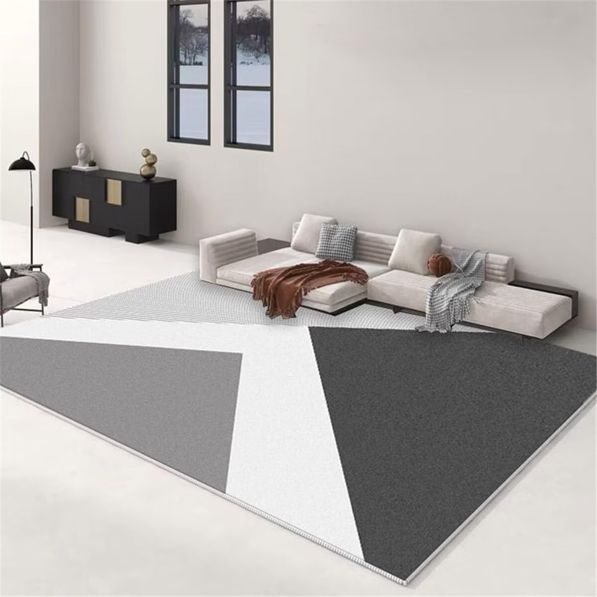 Tapis de salon gris pour réchauffer le sol de la chambre de bébé